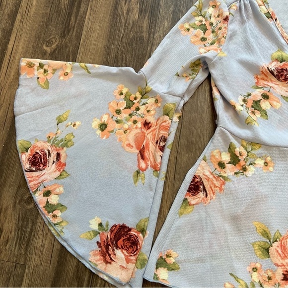 Women Miley+Molly Floral Tied up Top Blouse with Kimono Sleeves. Size S - Picture 11 of 11